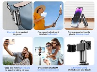 XO SS21 Πολυλειτουργικό Selfie Stick Bluetooth 3 σε 1