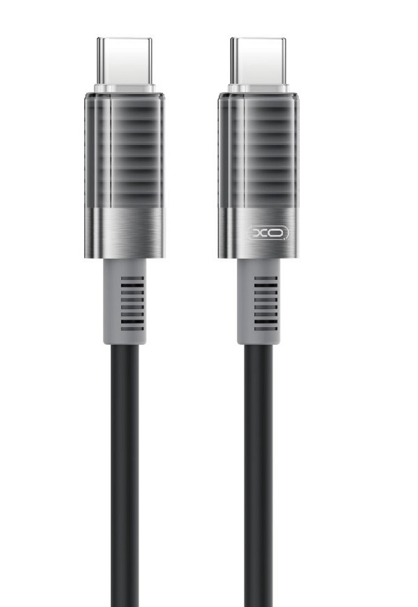 XO NB-Q282B Καλώδιο Σιλικόνης Type-c σε Type-c 60W Μαύρο