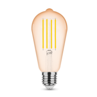 Modee Lighting Λαμπτήρας LED Filament Amber ST64 4W E27 320° 1800K (320 lumen)