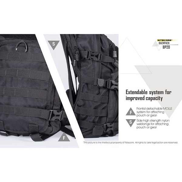 Nitecore Σακίδιο Πλάτης BP20 Μαύρο