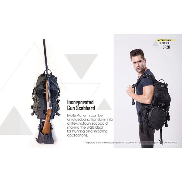 Nitecore Σακίδιο Πλάτης BP20 Μαύρο