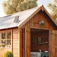 Avide LED Ηλιακός Προβολέας 50W CW 6400K με Ξεχωριστό Ηλιακό Πάνελ και Τηλεχειριστήριο