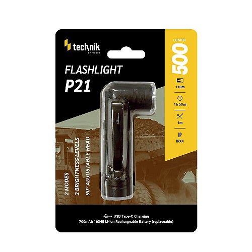 Technik P21 Φακός 700mAh OSRAM P8 LED 500lm