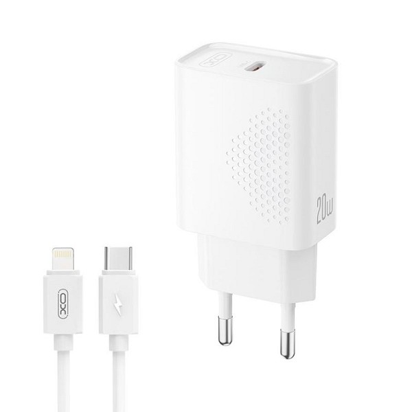 XO L160 (EU) Φορτιστής Ταχείας Φόρτισης με Θύρα Type-C & Καλώδιο Lighting 20W Kit (NB300)