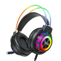 XO GE10 Gaming Ενσύρματα Ακουστικά RGB με Μικρόφωνο Μαύρα