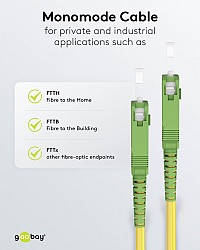 Goobay Fibre-optic Cable FTTH Singlemode OS2 Yellow 20 m