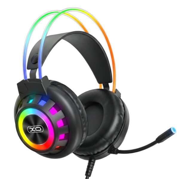 XO GE10 Gaming Ενσύρματα Ακουστικά RGB με Μικρόφωνο Μαύρα