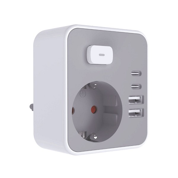 Technik Professional Πρίζα Επέκτασης με Διακόπτη 1 Θέσης  2xUSB-C & 2xUSB-A