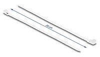 DELOCK reusable δεματικά καλωδίων 18642, 200x4.8mm, λευκά, 100τμχ 18642