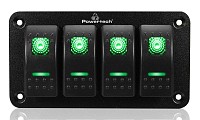 POWERTECH πάνελ σκαφών & οχημάτων PTL-019 με 4x διακόπτες, IP65 PTL-019