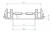 DELOCK module βάση πρίζας Easy 45 81317, 175x80mm, λευκό 81317