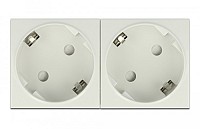 DELOCK διπλό module πρίζας ρεύματος Easy 45 81325, 45°, 45x45mm, 5τμχ 81325