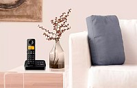PHILIPS ασύρματο τηλέφωνο D2651B-34, με ελληνικό μενού, μαύρο D2651B-34