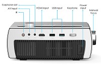 POWERTECH LED βιντεοπροβολέας PT-983, 1080p, Dolby Audio, WiFi, λευκός PT-983