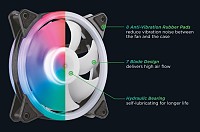 POWERTECH ανεμιστήρας PT-1284 για PC, LED RGB, 120mm, 1200RPM PT-1284