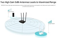 MERCUSYS ασύρματος USB αντάπτορας δικτύου MW300UH, 300Mbps, Ver. 1 MW300UH