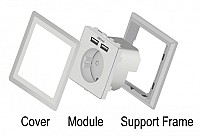 DELOCK Αντάπτορας ρεύματος 11471, 2x USB, 2.4A, λευκός 11471