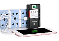 POWERTECH φορτιστής μπαταρίας κινητών QC64 με οθόνη, USB, μαύρος QC64