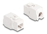 DELOCK Keystone module 86051, RJ45 σε LSA, Cat.6A UTP, λευκό, 4τμχ 86051