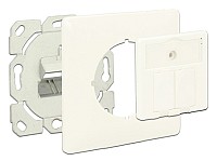 DELOCK Wall Outlet για Keystone 86219, 2 Port 86219