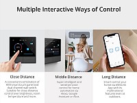 SONOFF smart panel ελέγχου NSPanel με οθόνη αφής, 2-gang, Wi-Fi, γκρι NSPANEL-EU