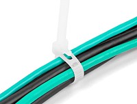 DELOCK reusable δεματικά καλωδίων 18642, 200x4.8mm, λευκά, 100τμχ 18642