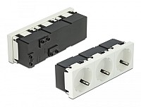 DELOCK τριπλό module πρίζας ρεύματος Easy 45 81323, 45°, 45x45mm, 5τμχ 81323