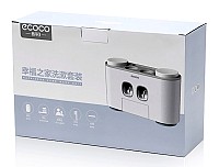 ECOCO Διανεμητής οδοντόκρεμας με βάσεις οδοντόβουρτσας και ποτήρια E1802 E1802