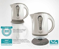 BRUNO βραστήρας νερού BRN-0141, 1L, 1100W, λευκό-γκρι BRN-0141