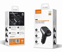 LDNIO FM Transmitter & φορτιστής C704Q, 2x USB/1x USB-C, 36W, Bluetooth, μαύρο 6933138690666