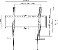 BRATECK Επιτοίχια βάση LP72-46T, για οθόνη 37-80, έως 75kg LP72-46T