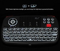 RIITEK ασύρματο mini πληκτρολόγιο i4, backlit, Bluetooth & 2.4GHz, μαύρο RT-MINII4
