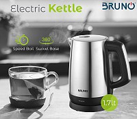 BRUNO Ηλεκτρικός βραστήρας BRN-0030, 2200W, 1.7lt, βάση 360° BRN-0030