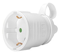 POWERTECH φις ρεύματος PT-887, 1x schuko, 16A, λευκό PT-887