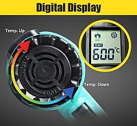PROSKIT πιστόλι θερμού αέρα SS-626B με οθόνη, 1800W, 50~600 °C SS-626B