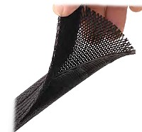 POWERTECH Δεματικό Καλωδίων τύπου Flex Wrap, 1.8m, Black TIES-001