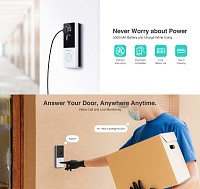 BOTSLAB smart κουδούνι με κάμερα R801, 3MP/2K, WiFi, 5000mAh R801