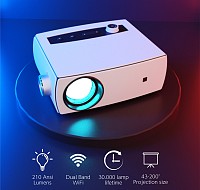 POWERTECH LED βιντεοπροβολέας PT-983, 1080p, Dolby Audio, WiFi, λευκός PT-983