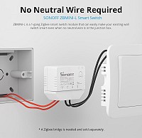 SONOFF smart διακόπτης ZBMINI-L, 1-gang, ZigBee 3.0, λευκός ZBMINI-L