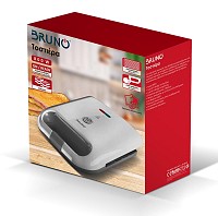 BRUNO τοστιέρα BRN-0164, 2 θέσεων, 800W, αντικολλητικές πλάκες, λευκή BRN-0164