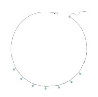 BAMOER κολιέ BSN388, ασήμι 925, ασημί/τιρκουάζ BSN388