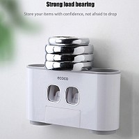 ECOCO Διανεμητής οδοντόκρεμας με βάσεις οδοντόβουρτσας και ποτήρια E1802 E1802