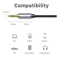 CABLETIME προέκταση καλωδίου ήχου 3.5mm CT-P11F, AUX, 1.8m, μαύρο 5210131039281