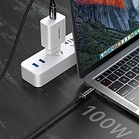 CABLETIME καλώδιο USB-C CT-USB4, 100W, 8K, 40Gbps, 1m, μαύρο 5210131052204