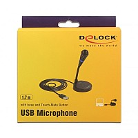 DELOCK USB μικρόφωνο 65868 με βάση και mute button 65868
