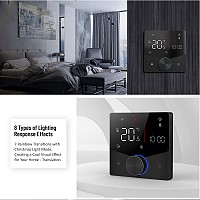 Smart θερμοστάτης χώρου BHT-009GBLW, πετρελαίου, Wi-Fi, μαύρος BHT-009GBLW