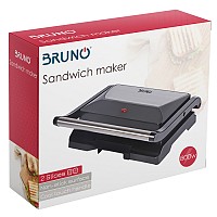 BRUNO τοστιέρα BRN-0067, αντικολλητική επιφάνεια, Inox λαβή, 800W BRN-0067