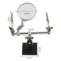 BEST Μεγεθυντικός Φακός BST-168Z, 5x zoom, με clips συγκράτησης BST-168Z