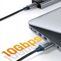 CABLETIME καλώδιο USB-C σε USB CT-AMCMG2, 60W, 10Gbps, 1.5m, μαύρο CT-AMCMG2-AG15