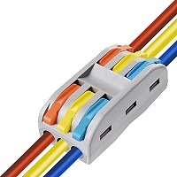 POWERTECH κλέμα σύνδεσης καλωδίων HUH-0091, 3 θέσεων, 0.08mm-4mm², 10τμχ HUH-0091